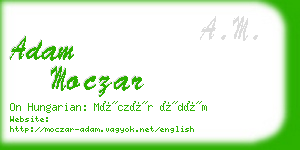 adam moczar business card